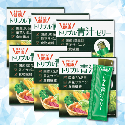【夏限定】まるっと健康トリプル青汁ゼリー&times;6 image number 0